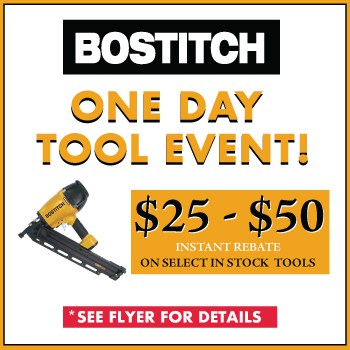 Bostitch Web Image 1 | BOSTITCH ONE DAY TOOL EVENT!