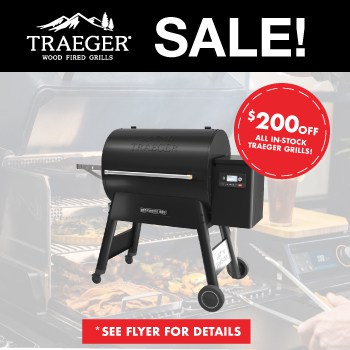 Traeger 200 Promo Web | $200 OFF SELECT IN-STOCK TRAEGER GRILLS! GREAT GIFT FOR DAD!