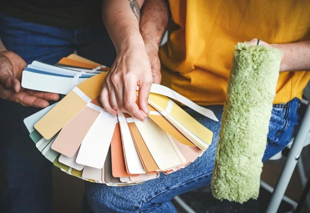 Choosing paint color samples for a home renovation in VT, MA, and NH
